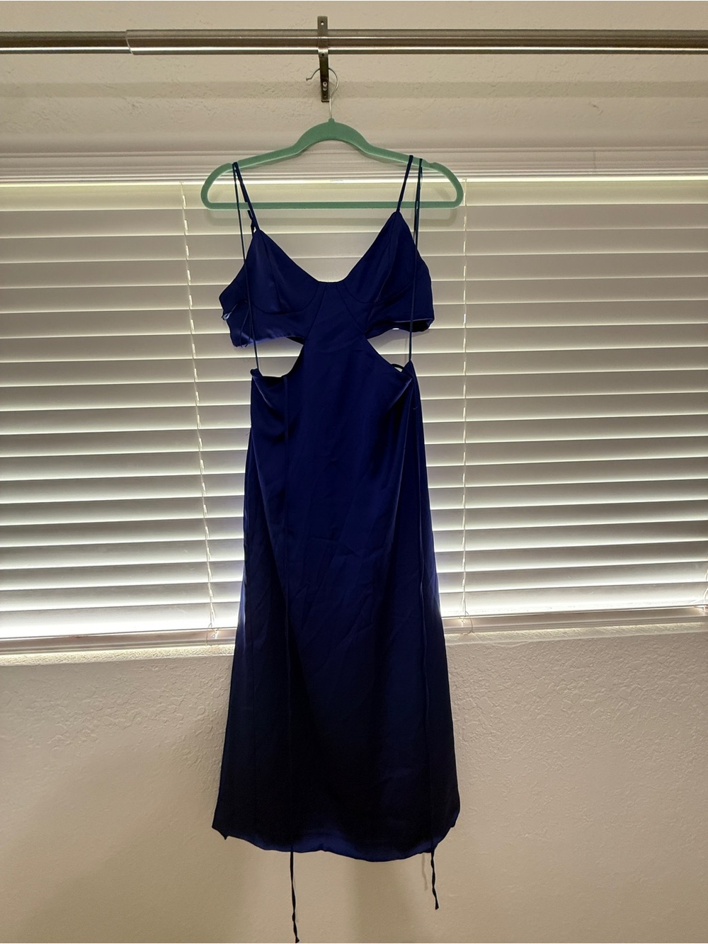 Zara Cobalt Blue Cutout Slip Dress